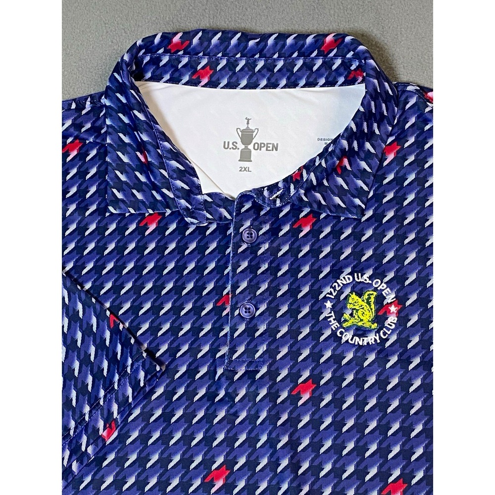 U.S. Open Men's 2XL "122nd US Open The Country Club" houndstooth golf polo shirt